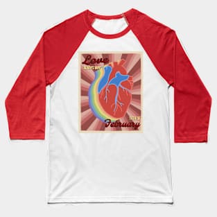 LOVE ALWAYS WINS RETRO POSTER Baseball T-Shirt